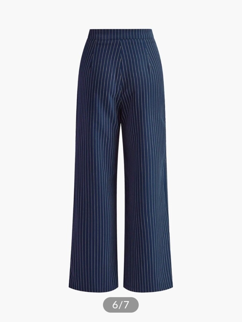 Commense Pinstripe Pleated Wide Leg Pants - Picture 6 of 7